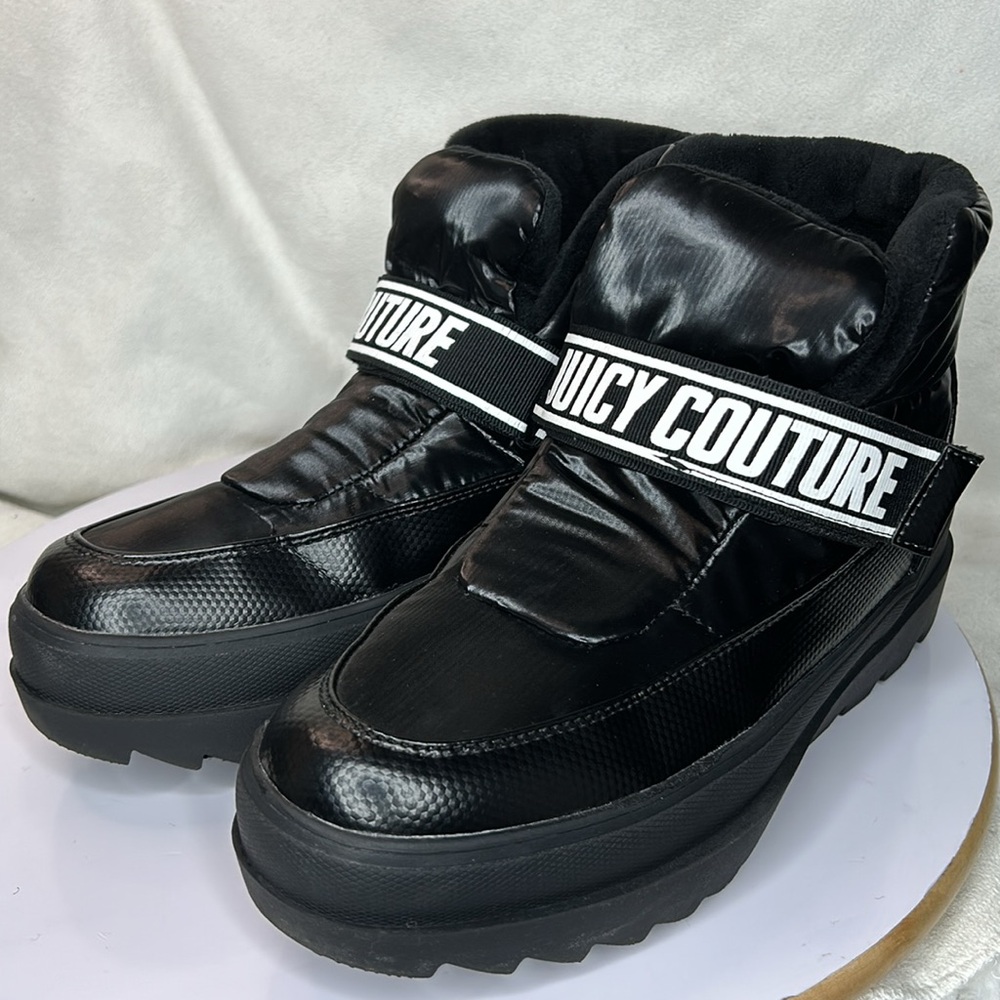 Juicy Couture Women's Black Veronica Winter Platform Boots size 9.